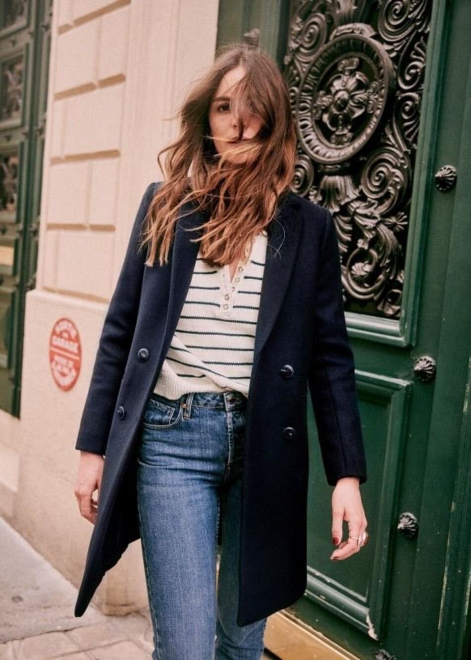 La Maille Sezane Johnson Coat in Navy Size US 6 / FR 38 / M✨